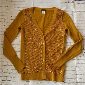 J Crew XXS sequin wool cardigan